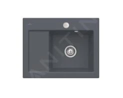 Villeroy & Boch Subway 45 - Lavello In Ceramica 65x51 Cm, Comando Eccentrico, CeramicPlus, Grafite 331302I4