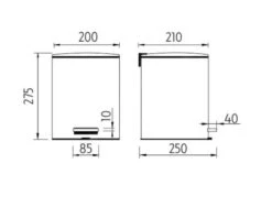 Nimco Pattumiere - Pattumiera 5 L, Bianco Opaco KOS 9005-05 -franke Shop c4d6cf137c2cf622a1f7617b 1