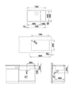 Blanco Subline 700 - Lavello In Silgranit, 730x460 Mm, Con Accessori, Grigio Roccia 523453 -franke Shop c6d78445f20403010584a522 1