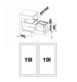 Blanco Flexon II - Pattumiera Ad Incasso, 38 L 521469 -franke Shop cb57b2e27dd6c98714f74bf4