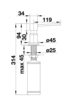 Blanco Accessori - Dispenser Di Detergente Lato, Antracite/cromo 525810 -franke Shop cb7e0fda6639708482a6ace2 2