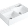 Villeroy & Boch Lavelli - Lavello In Ceramica 895x630 Mm Con Sistema Di Scarico, CeramicPlus, Bianco Alpino 632392R1