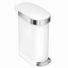 Simplehuman Pattumiere - Pattumiera Slim 45 L, Bianco CW2069
