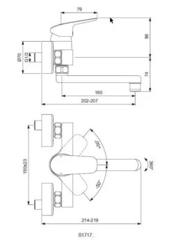 Ideal Standard CeraFlex - Miscelatore Per Lavello, Braccio Di Erogazione Girevole 160 Mm, Cromato B1717AA -franke Shop ea86ce8b49d649da0112a6c9