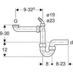 Geberit Accessori - Sifone Tubolare Per Lavello, Salvaspazio, Uscita Orizzontale, D 50 Mm 152.819.11.1 -franke Shop ea8ea850d34e47c253c8c57e 1