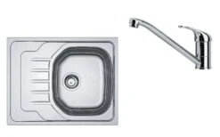 Franke Set - Set N72, Lavello In Acciaio Inox OLN 611-63 E Miscelatore FB 250.031, Acciaio Inox/cromo 101.0618.833