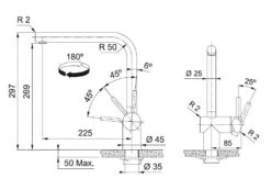Franke Atlas Neo - Miscelatore Da Lavello FC 3834.502, Nero 115.0550.424 -franke Shop fbcab297b28e0452e5e412f8