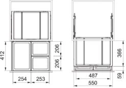 Franke Differenziatori - Cestino Portarifiuti Incorporato FX 60 26-11-11 121.0557.763 -franke Shop fdf396285263d2280e20ac94